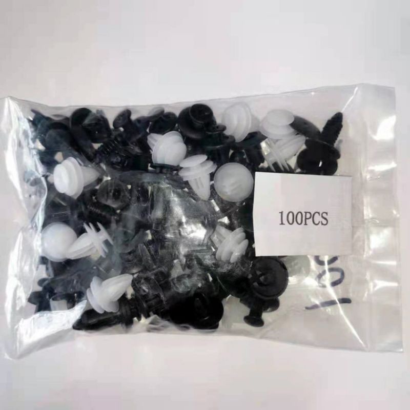 【100PCS】Baut Rivet Mobil Bumper Baut Plastik Bemper Clip Motor Kancing Pintu Dasbor Universal Klip Mobil