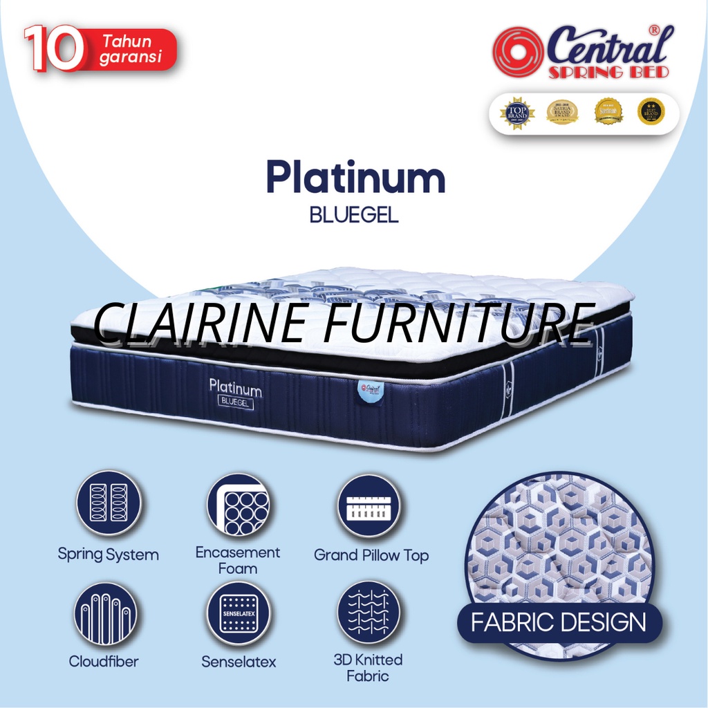 Kasur Central Springbed Platinum -Hanya Kasur- 90x200 cm