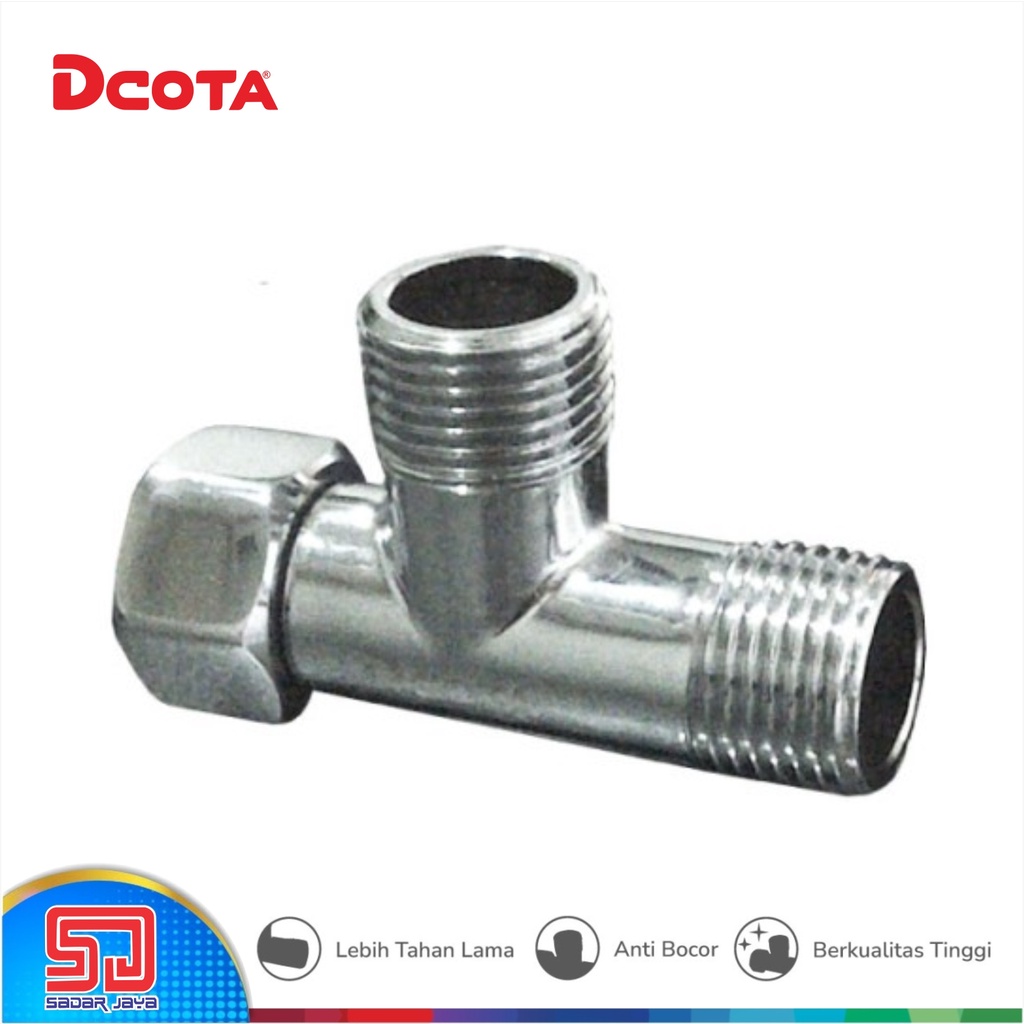 DCOTA DTMF 01 Tee Male Female Nipple 1/2&quot; Sambungan Connector Pipe Fitting