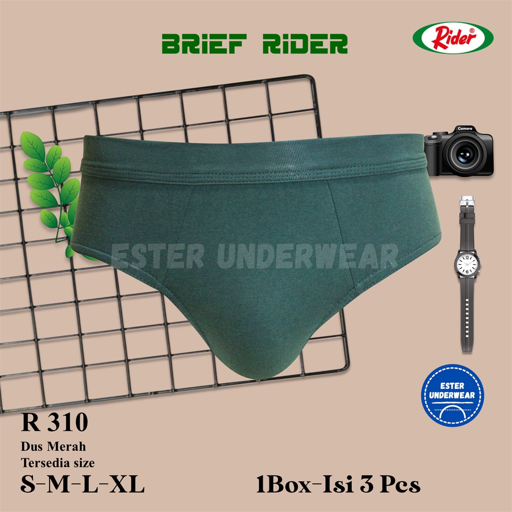 Celana Dalam Men&quot;s Brief Rider R 310M Dus Merah Isi 3Pcs/Pack