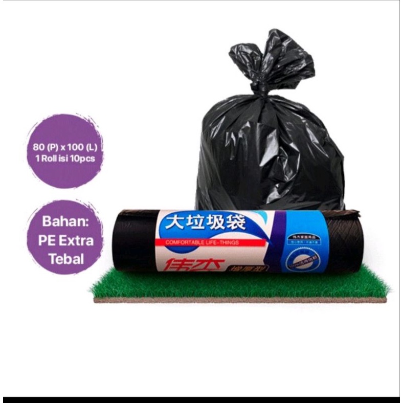 Kantong Plastik Sampah Hitam Extra Tebal