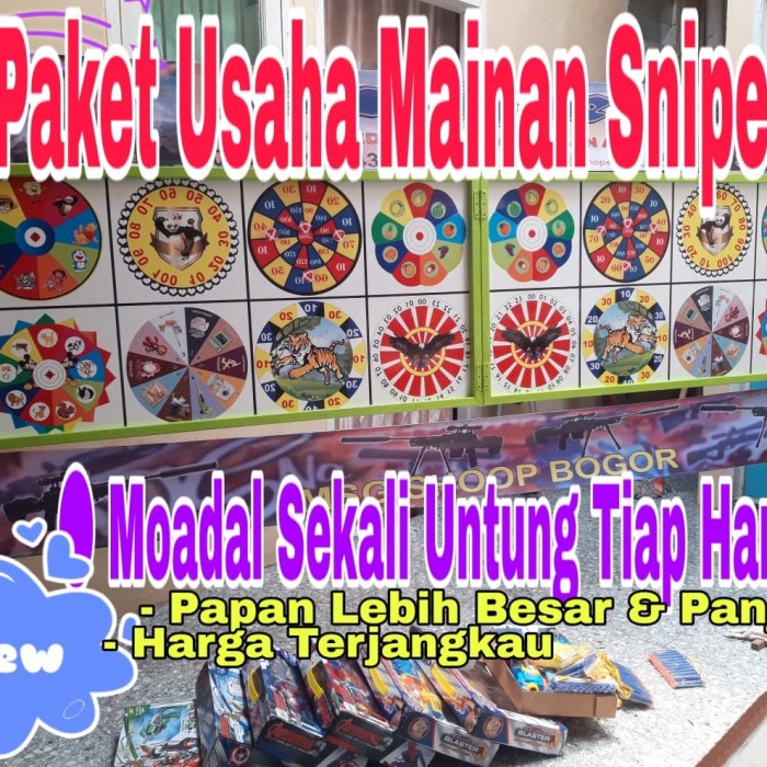 Terlaris Board Paket Usaha Mainan Sniper Papan Murah Khusus Papan Target Bonus Banner