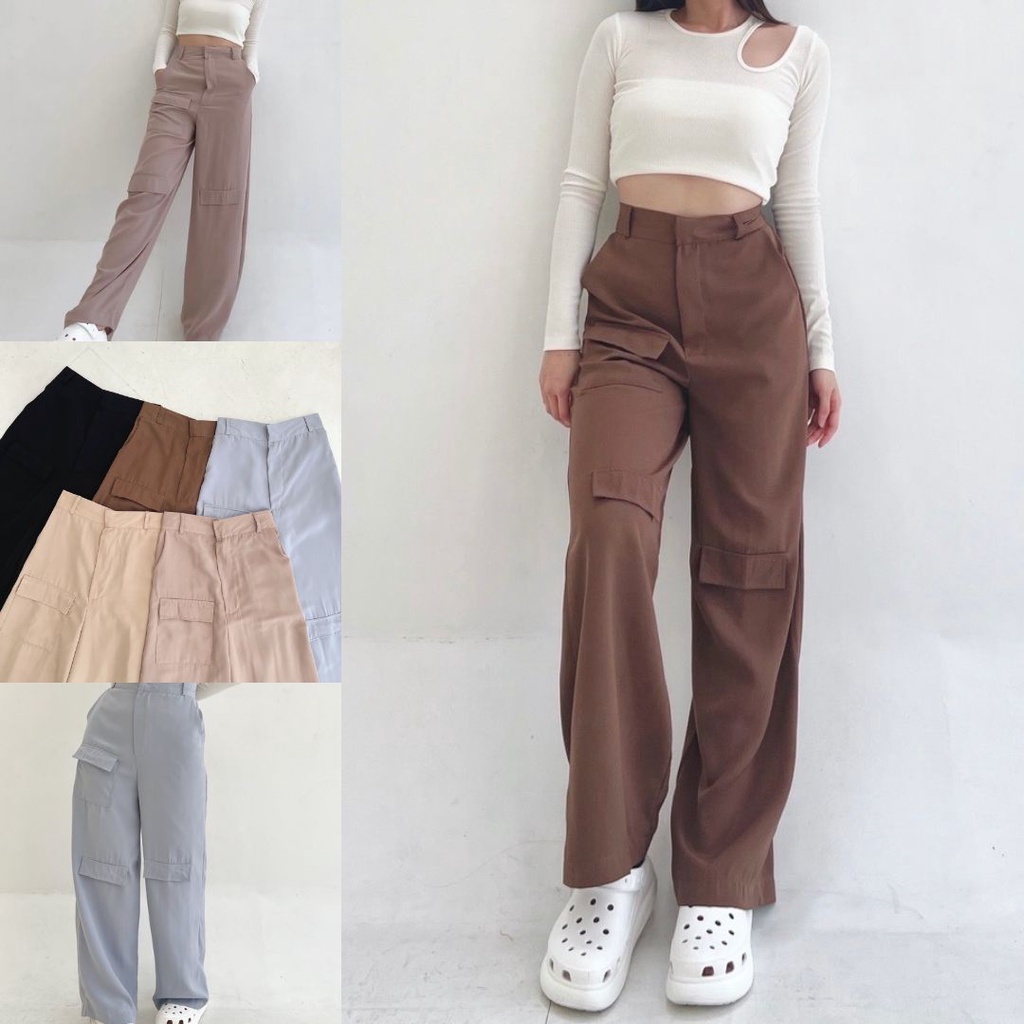 Lenka Pants / Kulot Knit / Wide Pants / Celana Kulot Knit Pants / Baggy Pants / Celana Knit / Kulot Knit Premium / Double Twist Knit