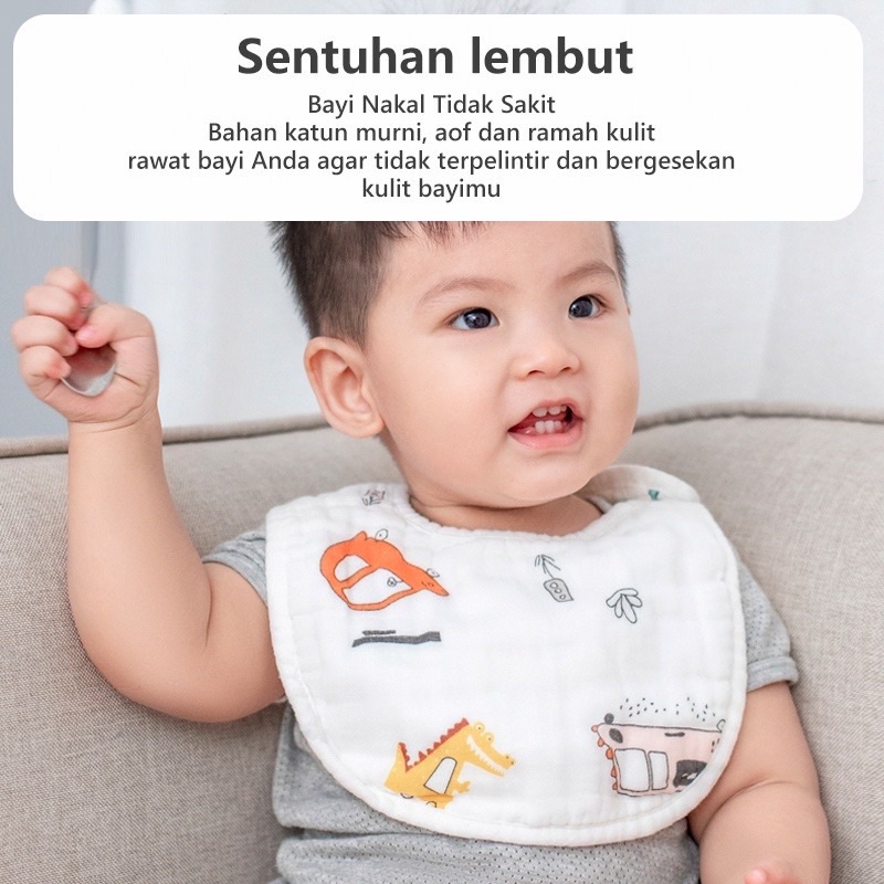 Celemek Bayi Clemek Makan Baby Slabber Bayi Bib Kain Handuk Cemek Makanan Air Liur Waterproof Batita Balita Anak Laki Laki Perempuan ACK38