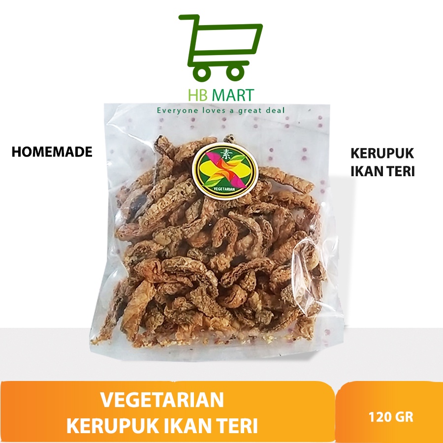 

Kerupuk Ikan Teri Potong Kecil Vegetarian bisa langsung dimakan 80 gram