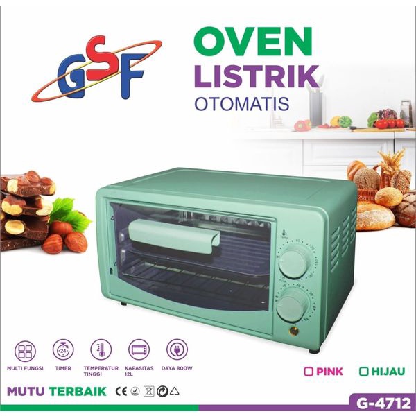Oven Listrik GSF 4712 / alat penghangat panggang roti makanan oven serbaguna perangkat dapur hemat l