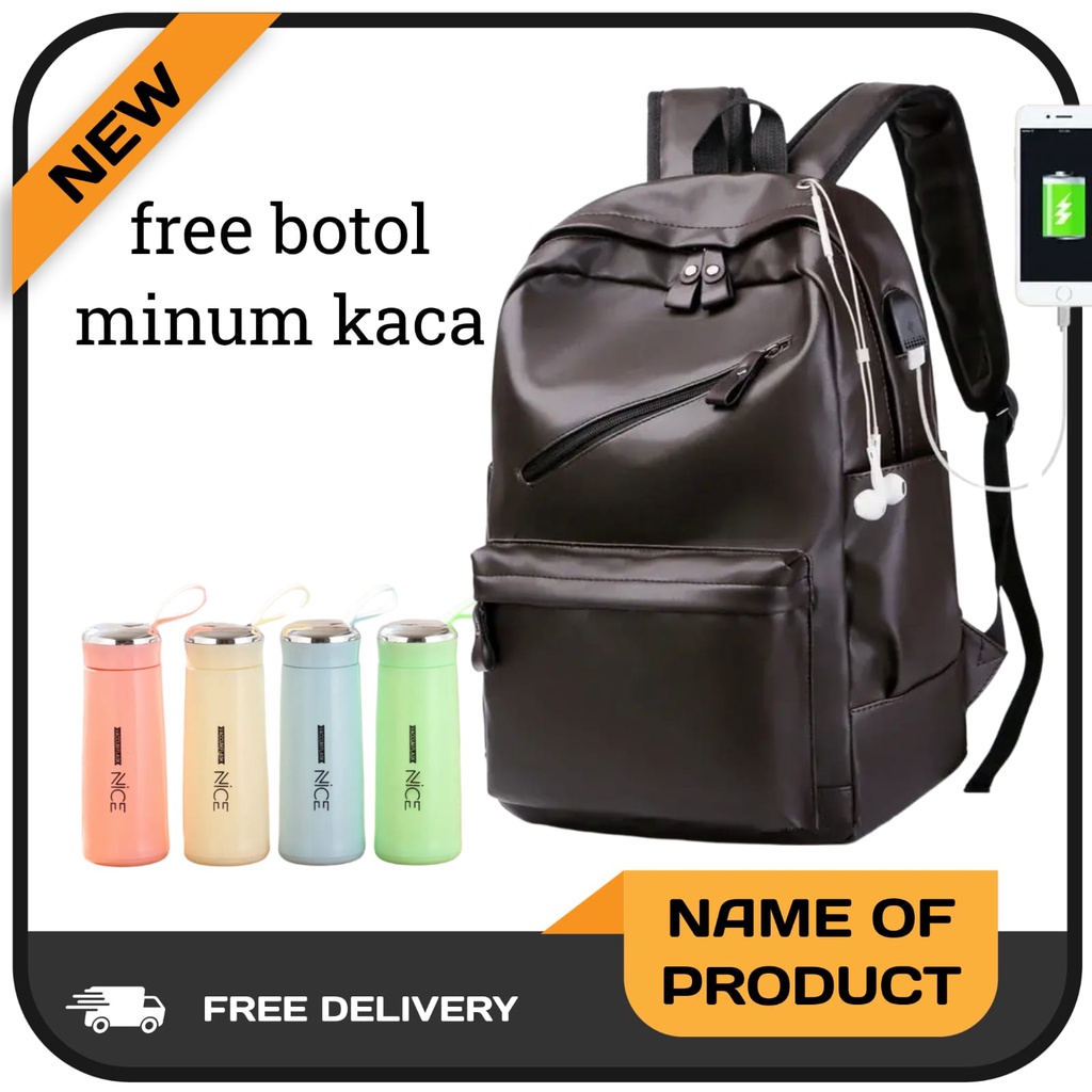 Klub New Arrival - Tas Ransel Kulit IAC Backpack Up to 15 inch - Tas Pria Tas Wanita Daypack