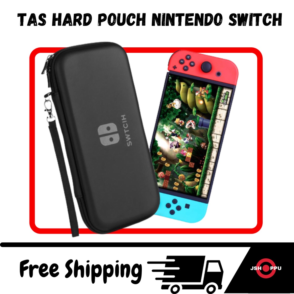 Tas Nintendo Switch V1 V2 Lite OLED Keras Airfoam Bag Hard Pouch Travel Slim Case 3rd Party