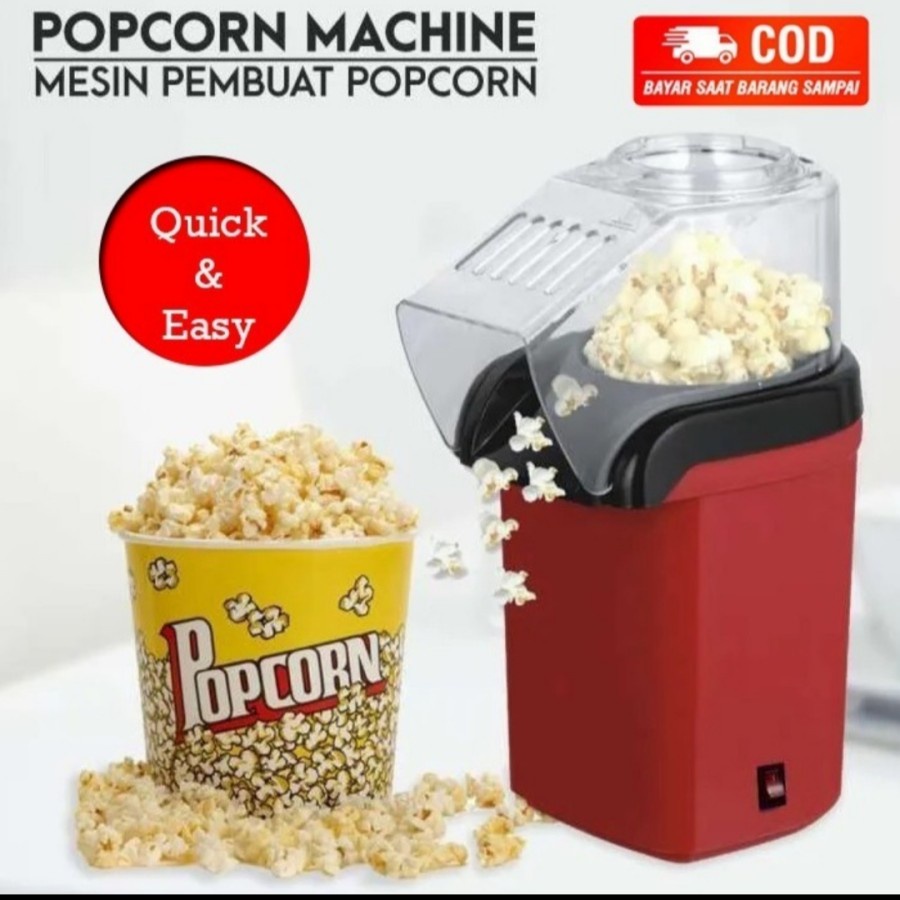 Mesin Electric Popcorn Maker Hot Air Corn Machine - ALAT PEMBUAT POPCORN TANPA MINYAK