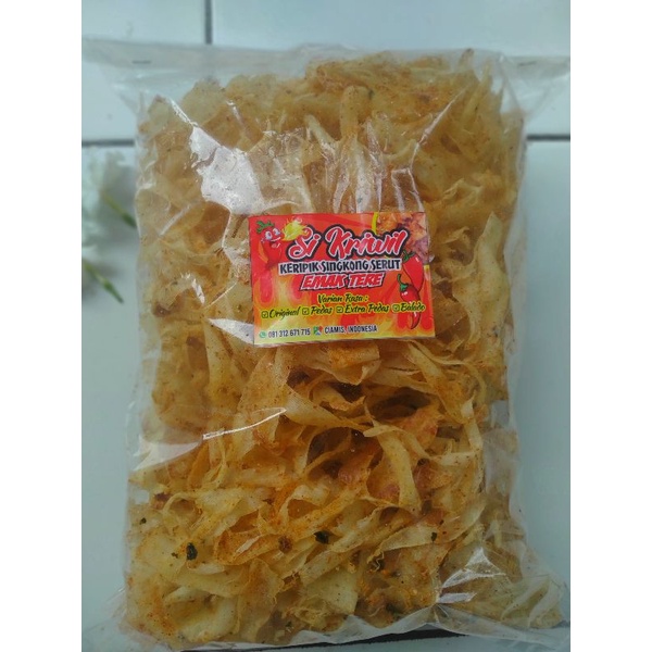 

Si Kriwil Keripik Viral Keripik Singkong Koet Keripik Serut Daun Jeruk Kemasan 1 kg ( 1000 gram)