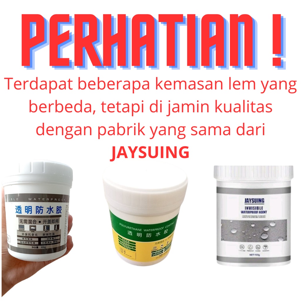 Jaysuing Lem Transparan Anti Bocor 300g - Jaysuing Invisible Waterproof Insulating Sealant 100g