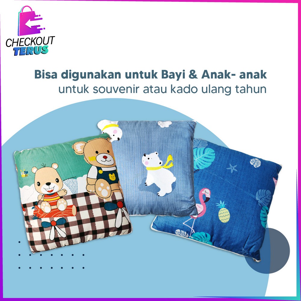 CT C595 Balmut Bantal Selimut 2IN1 Bisa Lipat Praktis Bantal Tidur Set Motif Karakter Kartun Blanket Bantal Travel Dewasa Anak