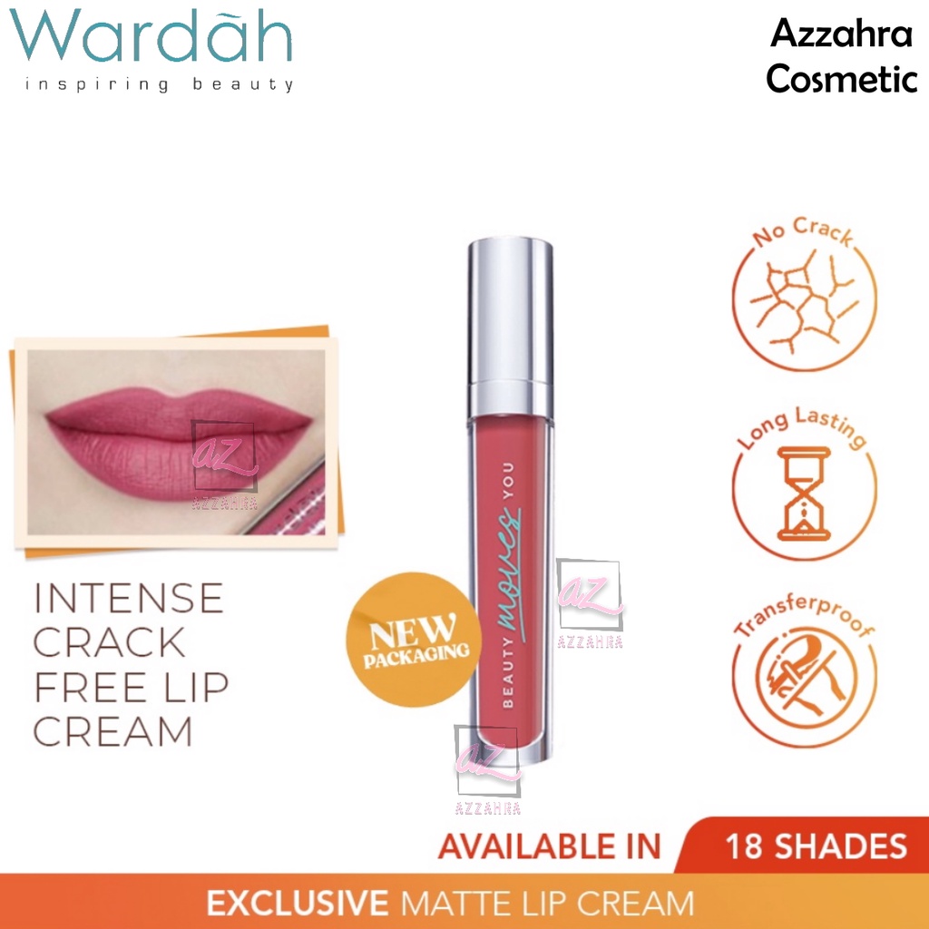 Wardah Exclusive Matte Lip Cream - Liquid Lip Cream Warna Intense dan Tahan Lama