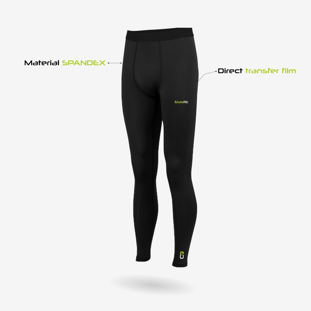 ELASTIC - Legging panjang BASIC pria olahraga compression sport bahan spandex lejing football futsal leging training renang