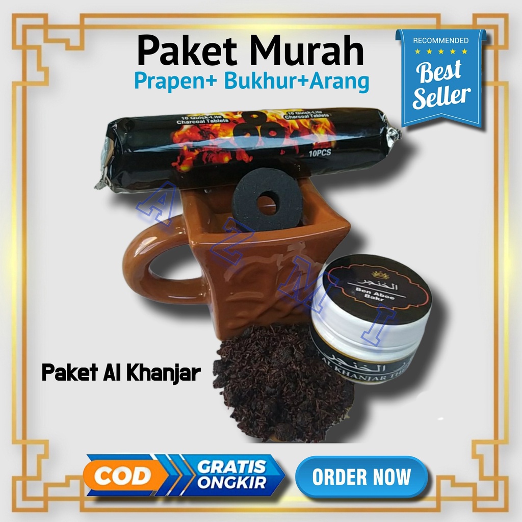 Paket Buhur Al Khanjar Prapen Mini dan Arang Briket Ben Aboe Bakr Jufri