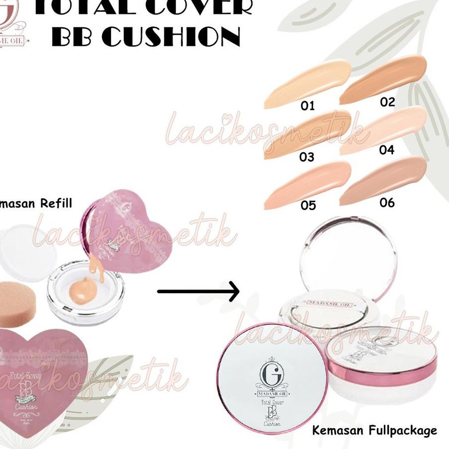 ✺ ✨LACIKOSME✨ MADAME GIE TOTAL COVER BB CUSHION - FULLSIZE REFILL BB CUSHION  ➴