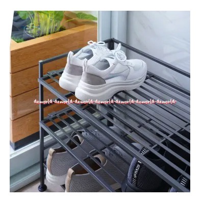 Masterspace Shoe Rack 3tier Rak Sepatu 3tingkat Rak Sepatu 3 Susun Rak Tingkat Warna Abu Abu Berbahan Kokoh Dan Kuat