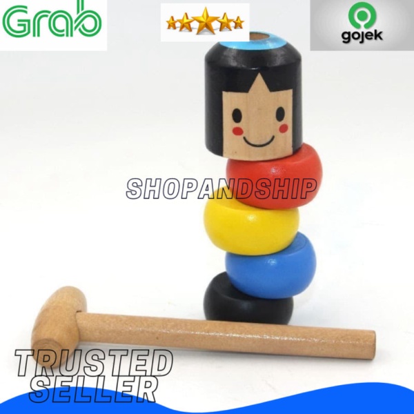 

Promo mainan kayu daruma rontek magic daruma wooden toys ORIGINAL Limited