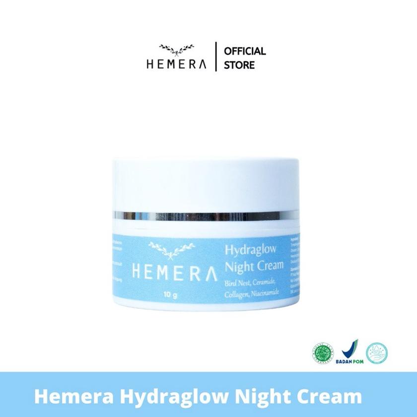 ➫ Hemera Hydraglow Hydra Glow SKIN BARRIER REPAIR BIRU Night Cream Animate Cream Malam Hydra Glow OF