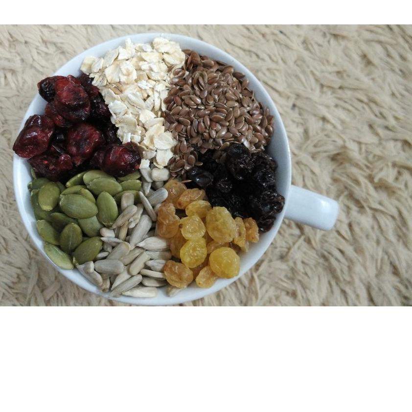 

☏ Healthy Granola Mixed A 500 gram ( Cranberry , Raisin , Seed , Oat ) ✼