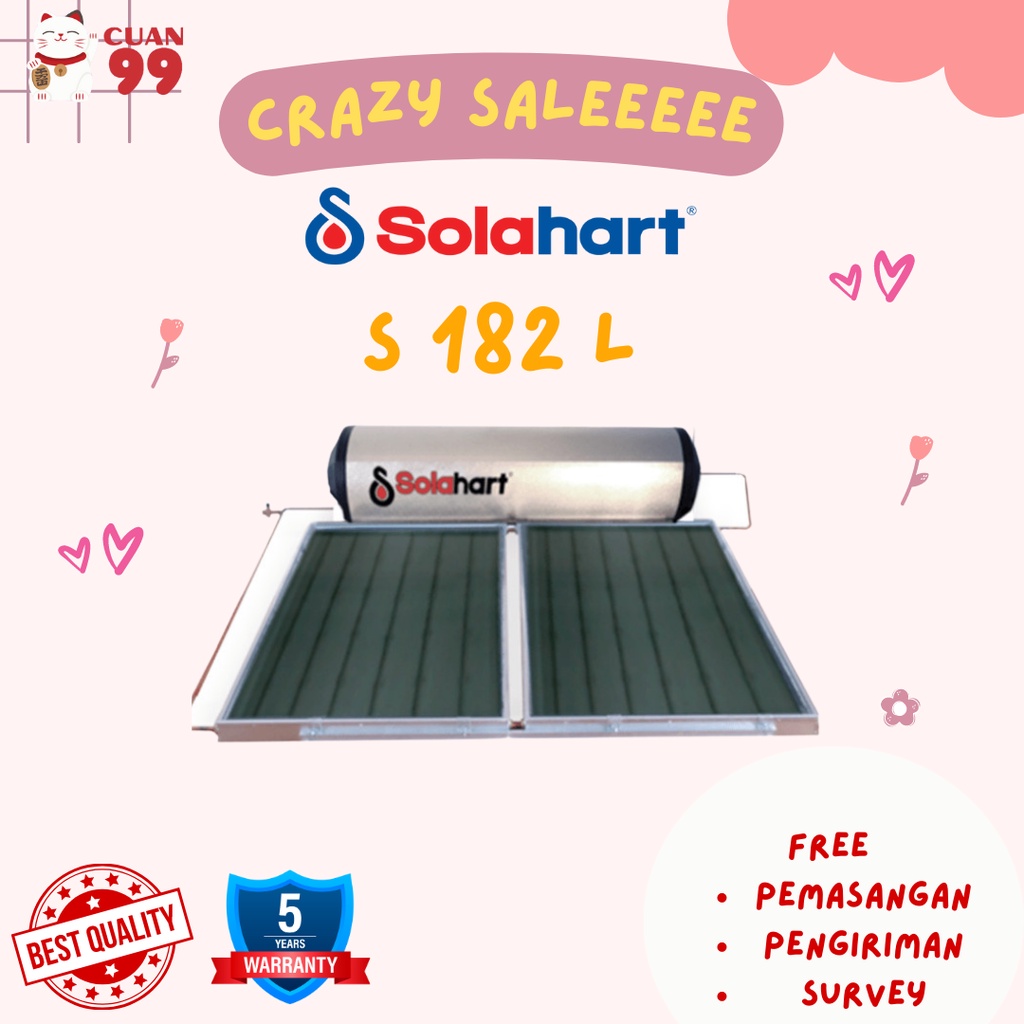 SOLAHART SOLAR WATER HEATER 182L CRAZYY SALEE ORIGINAL