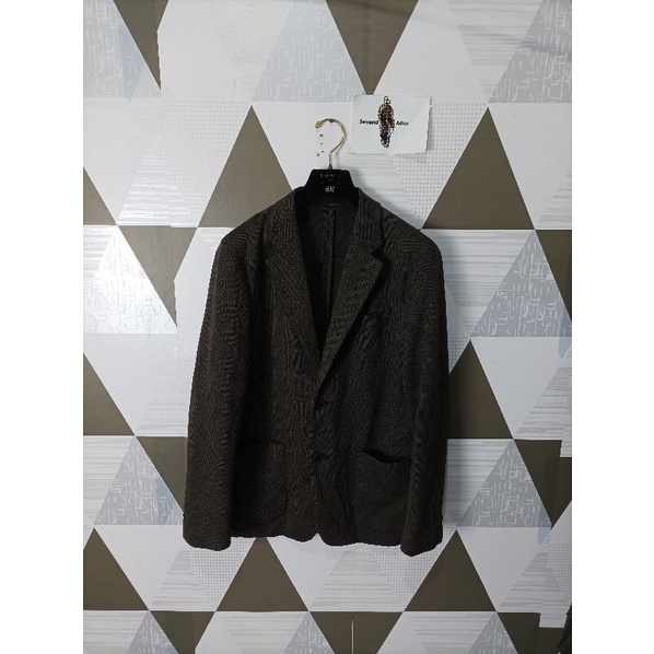 uniqlo blazer tartan jas casual preloved