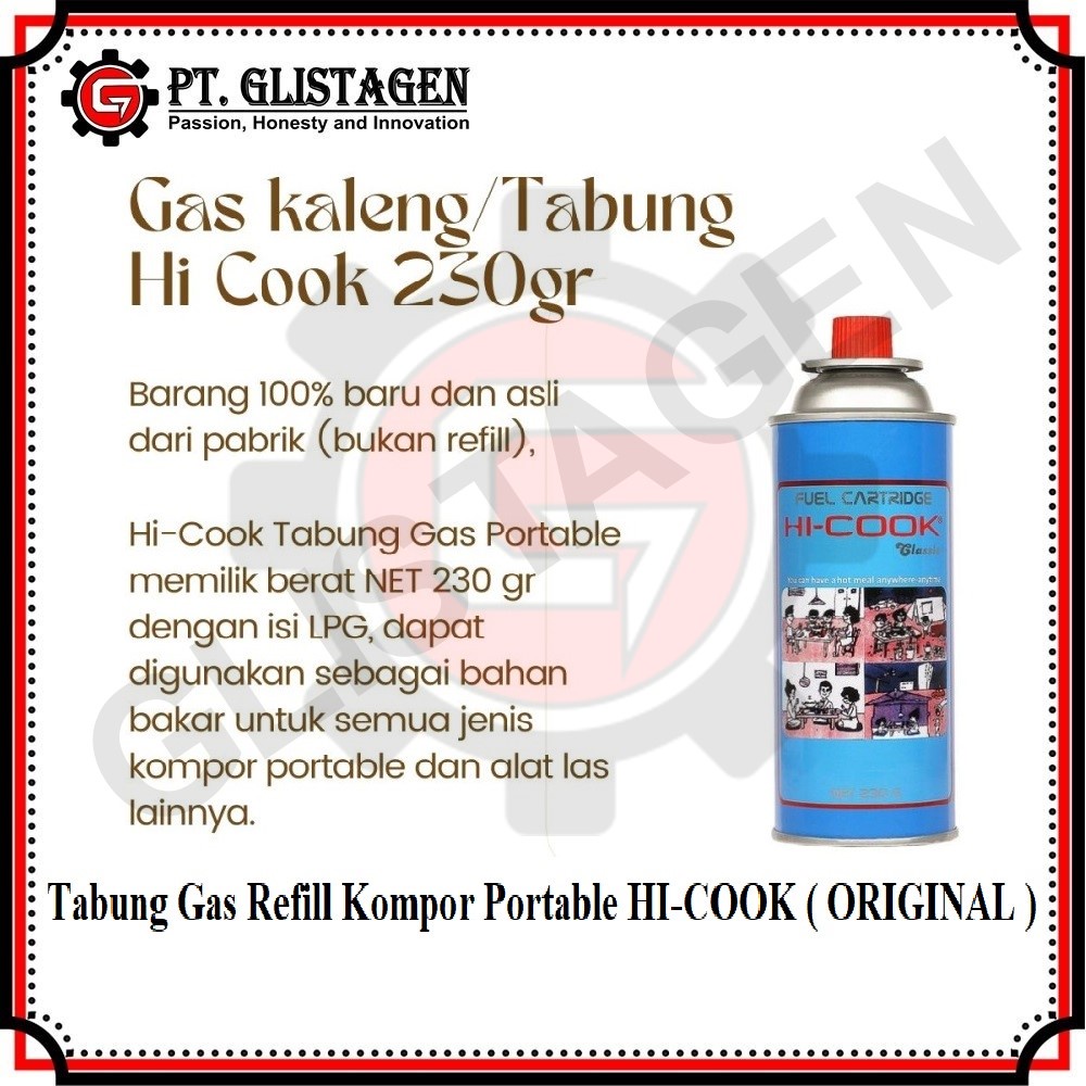 Refill Gas Isi Ulang Gas Cartridge HI-COOK ( ORIGINAL )