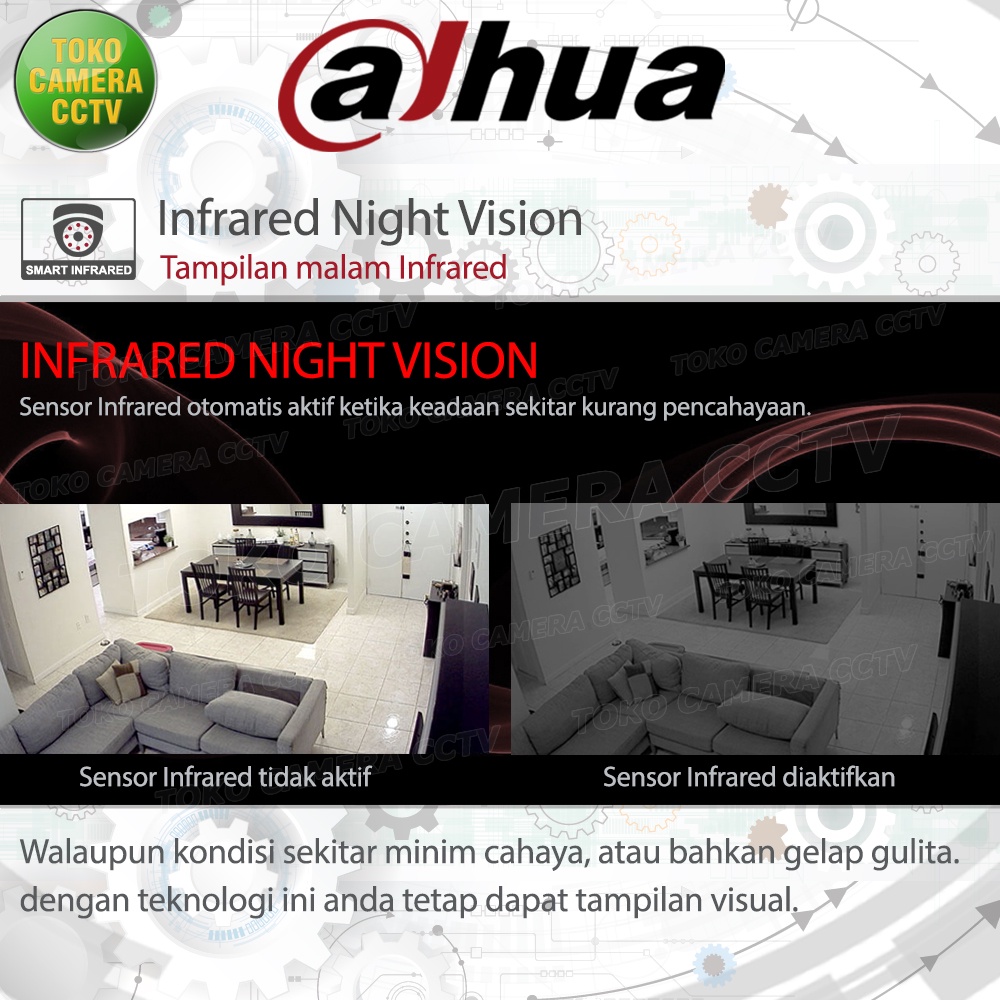 PAKET CCTV IP CAMERA DAHUA 2MP AUDIO 8 CHANNEL 7 KAMERA