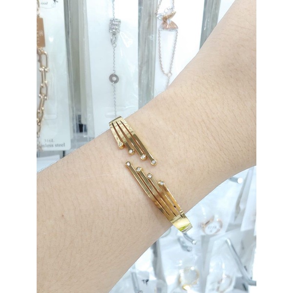 Gelang fashion titanium anti karat anti luntur