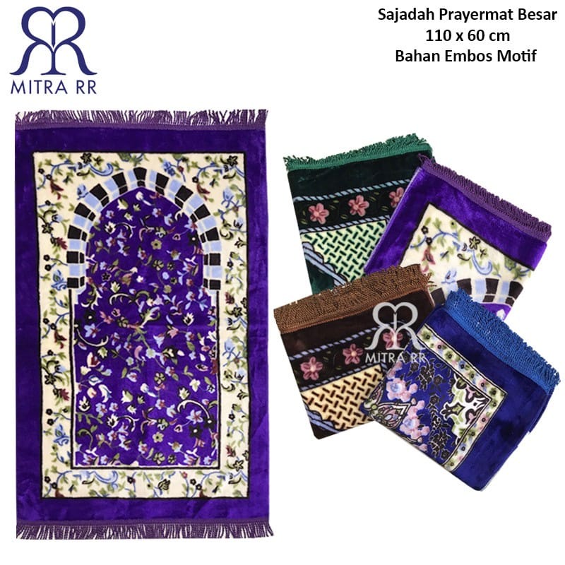 Sajadah Embos Busa Besar Ukuran 110x60cm / Sajadah Prayer Mat