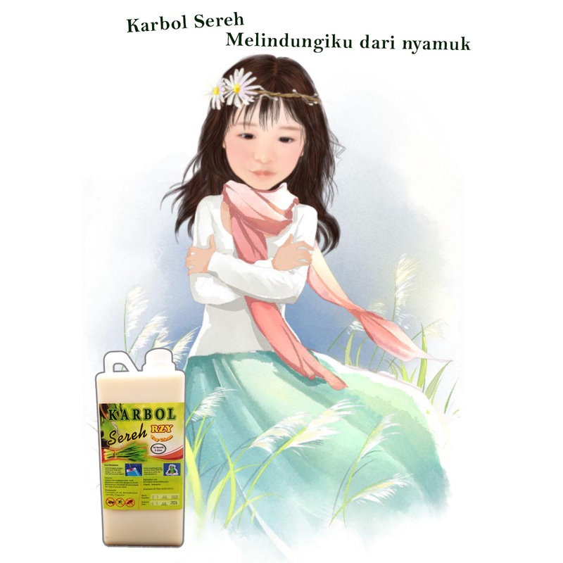 Karbol Sereh 1 Liter  Dengan Sereh Asli