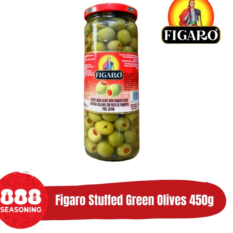 

♛ FIGARO STUFFED GREEN OLIVES 450g ☉