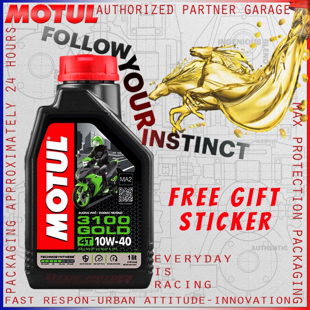 MOTUL 3100 GOLD 4T VARIANT 10W40 &amp; 15W50 800ML / 1000ML ORIGINAL 100%