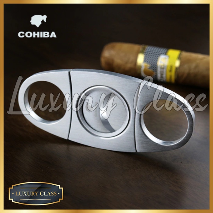 

Best Seller Cohiba Cigar Cutter Double Blade / Pemotong Cerutu Stainless Steel