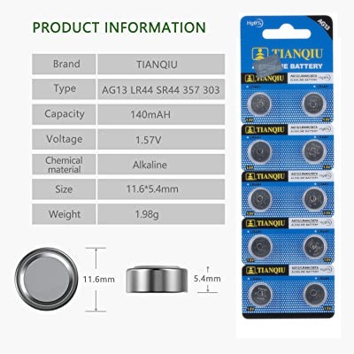 Baterai Kancing LR44 / Battery AG13 SR44 Tianqiu