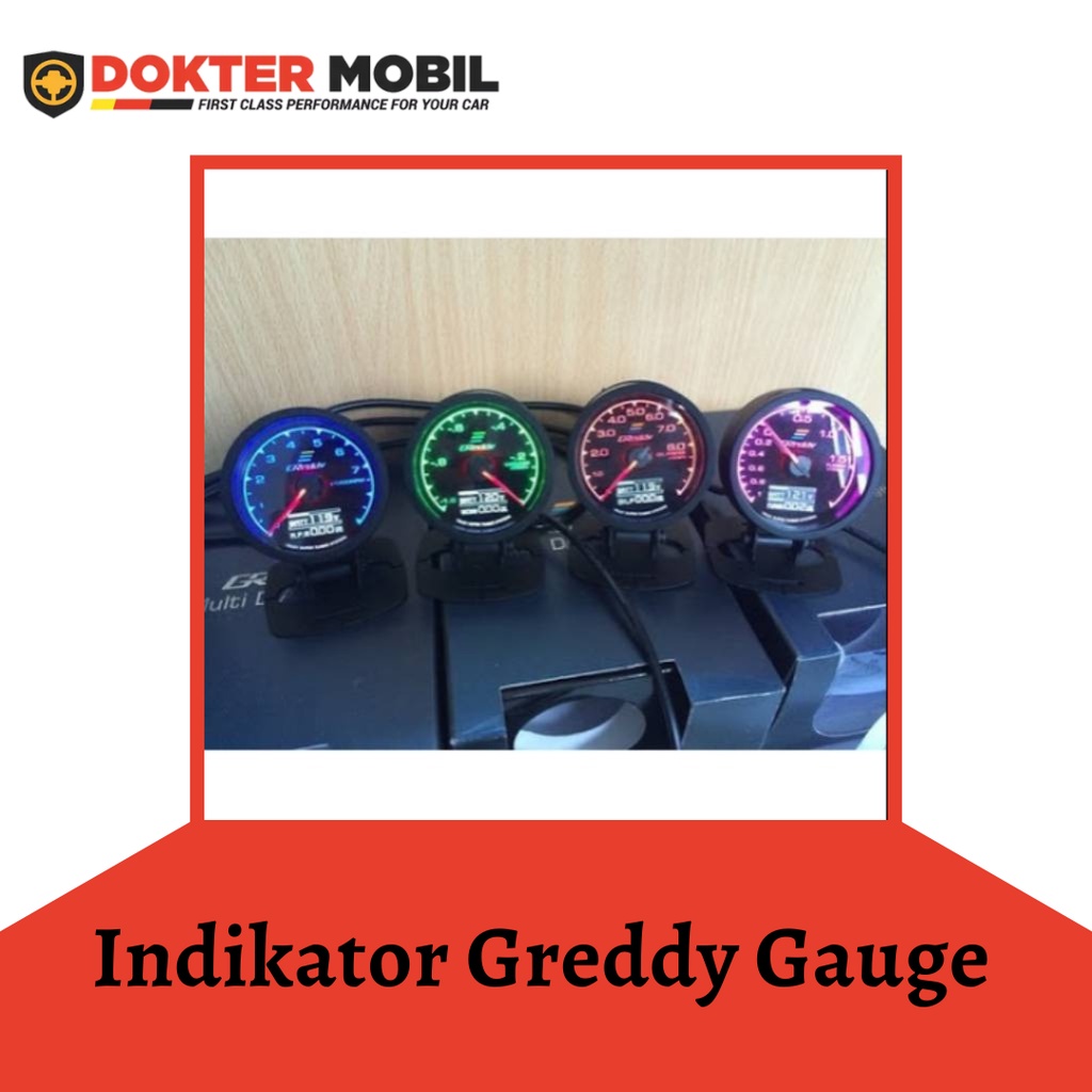 Indikator Greddy Gauge (Volt Vacum Watertemp Oiltemp Oilpress Rpm Boost Meter)