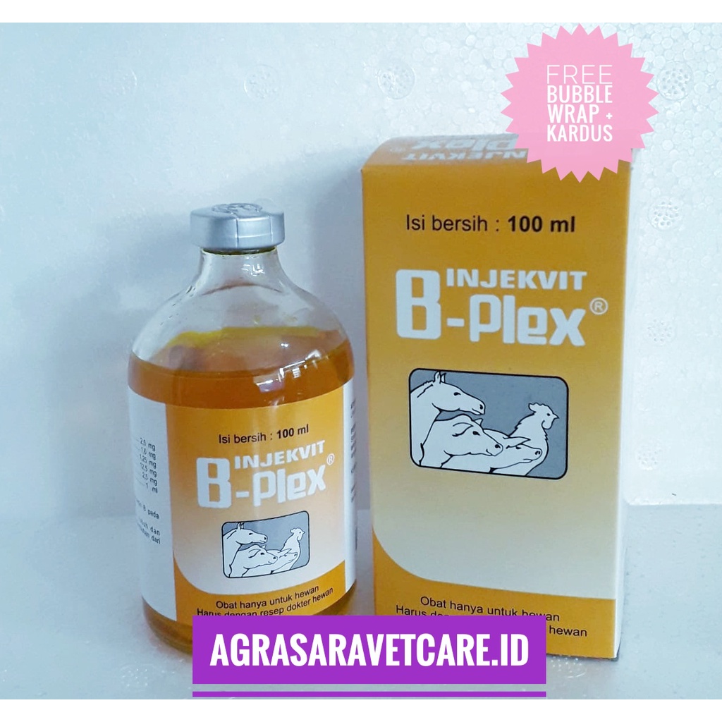 Injekvit B Plex 100 ML MEDION - Vitamin B Kompleks Vitamin B Complex Medion untuk ternak ayam sapi