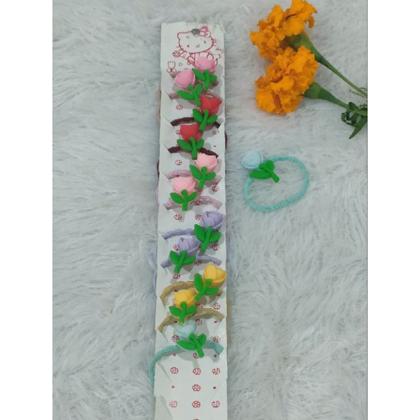 Ikat rambut Korea /kunciran mini elastis karakter lucu 1pcs