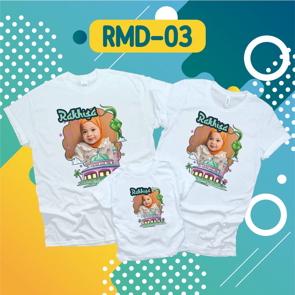 Kaos Sablon Foto Nama Anak Sendiri / Kaos Anak lengan pendek / Kaos Oblong Nak Laki-laki Perempuan /