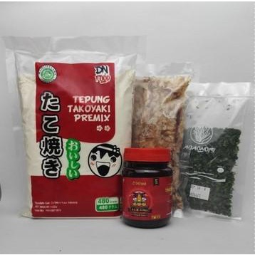 

Best Seller Paket Bahan Takoyaki Komplit Dnfood, Tepung+Saos+Aonori+Katsuobushi