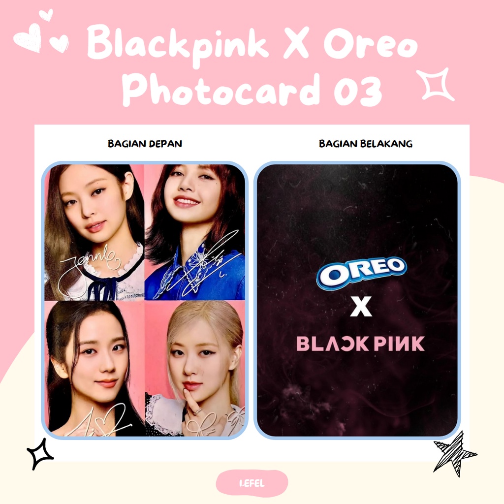 Photocard Blackpink x Oreo 03 -i.efel-