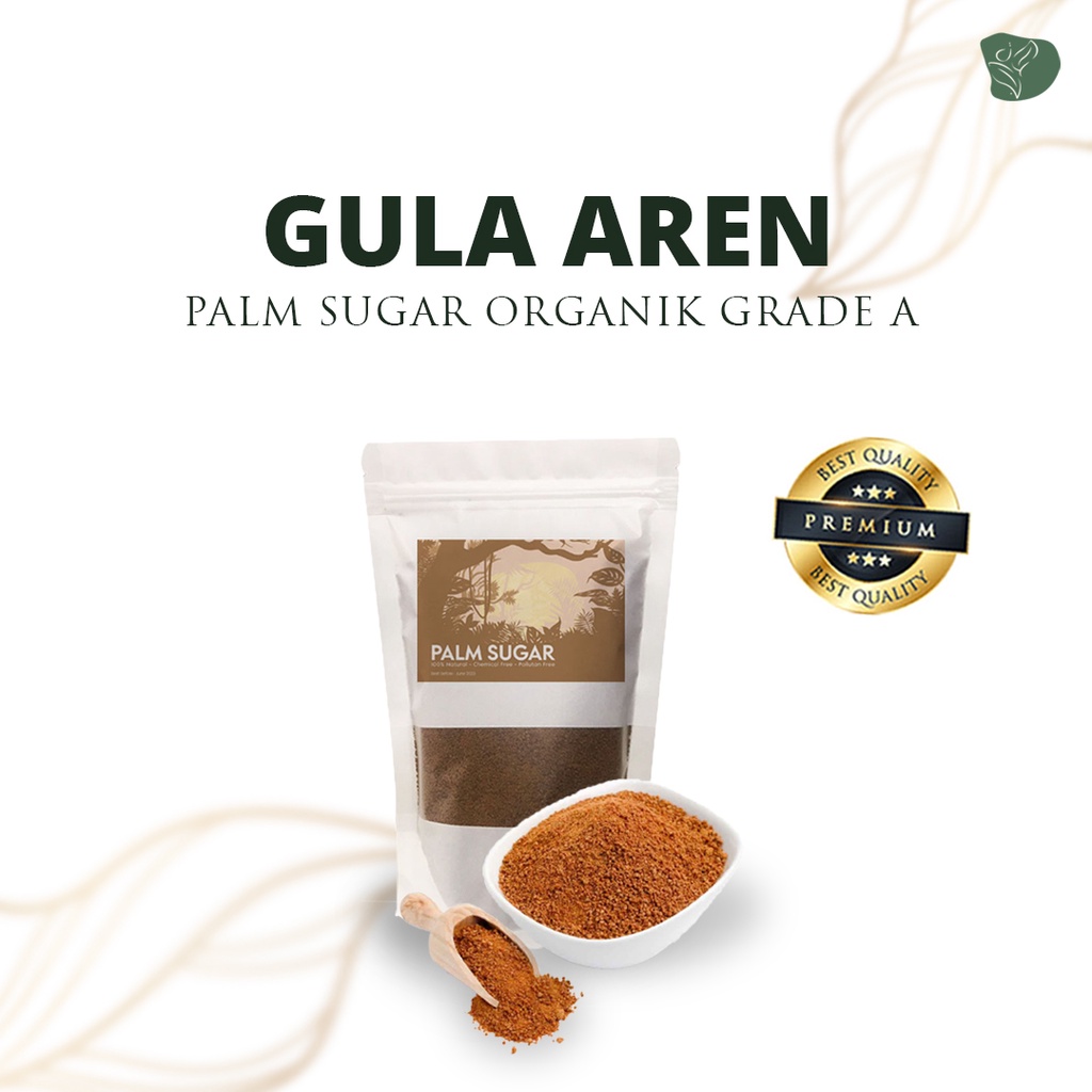 Gula aren asli bubuk 500gr Palm sugar organik Grade A gula semut gula kelapa boba brown sugar