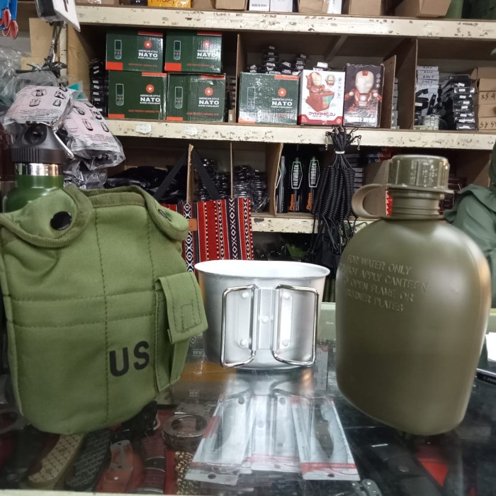 botol minum  Botol Minum TNI Veples /Peples Us Army - Hitam(M4L0) PROMO Botol Minum Anak Sekolah Bot