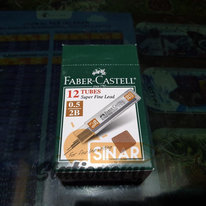 

Isi pensil super fine lead 0.5 faber castell 1pak isi 12pc