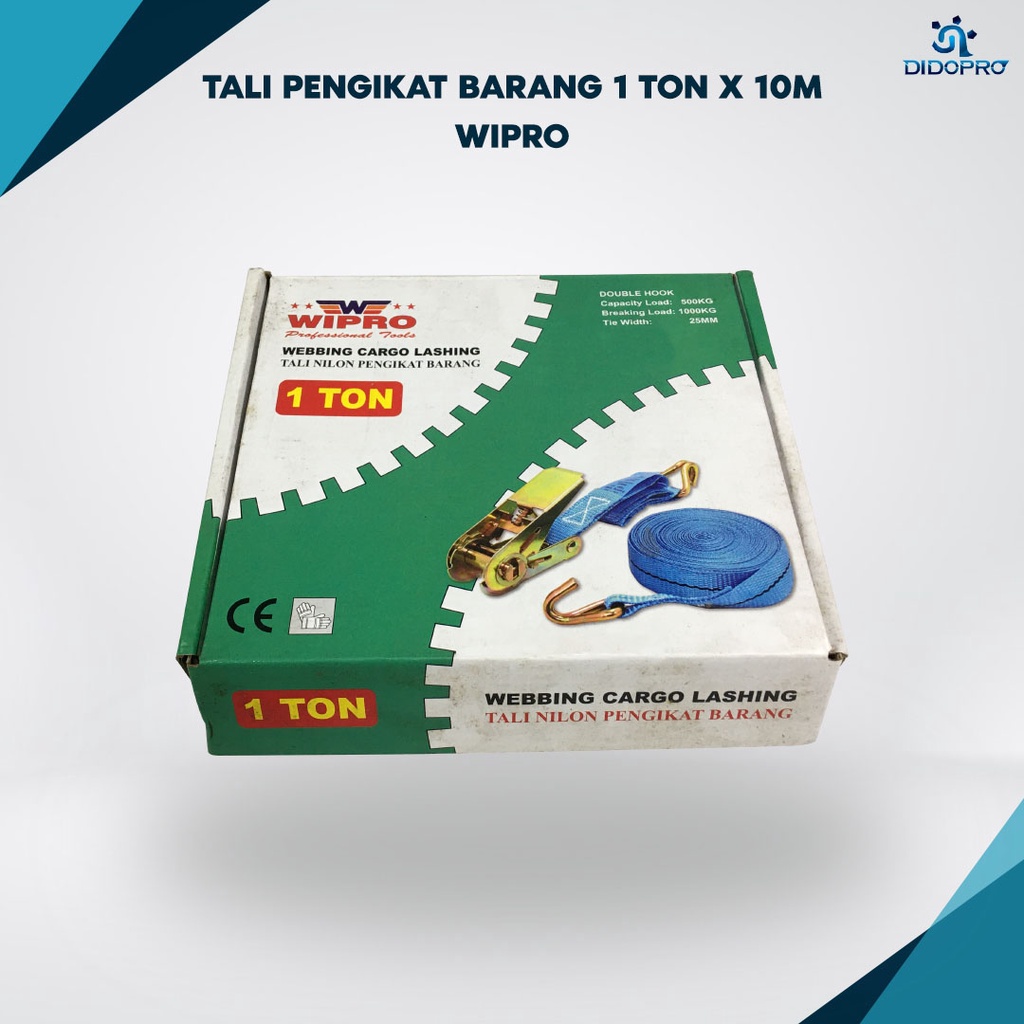 Tali WIPRO 1 Ton 6m 10m 12m webbing cargo / tali pengikat / tali miniatur / track belt / sling belt / tali krek