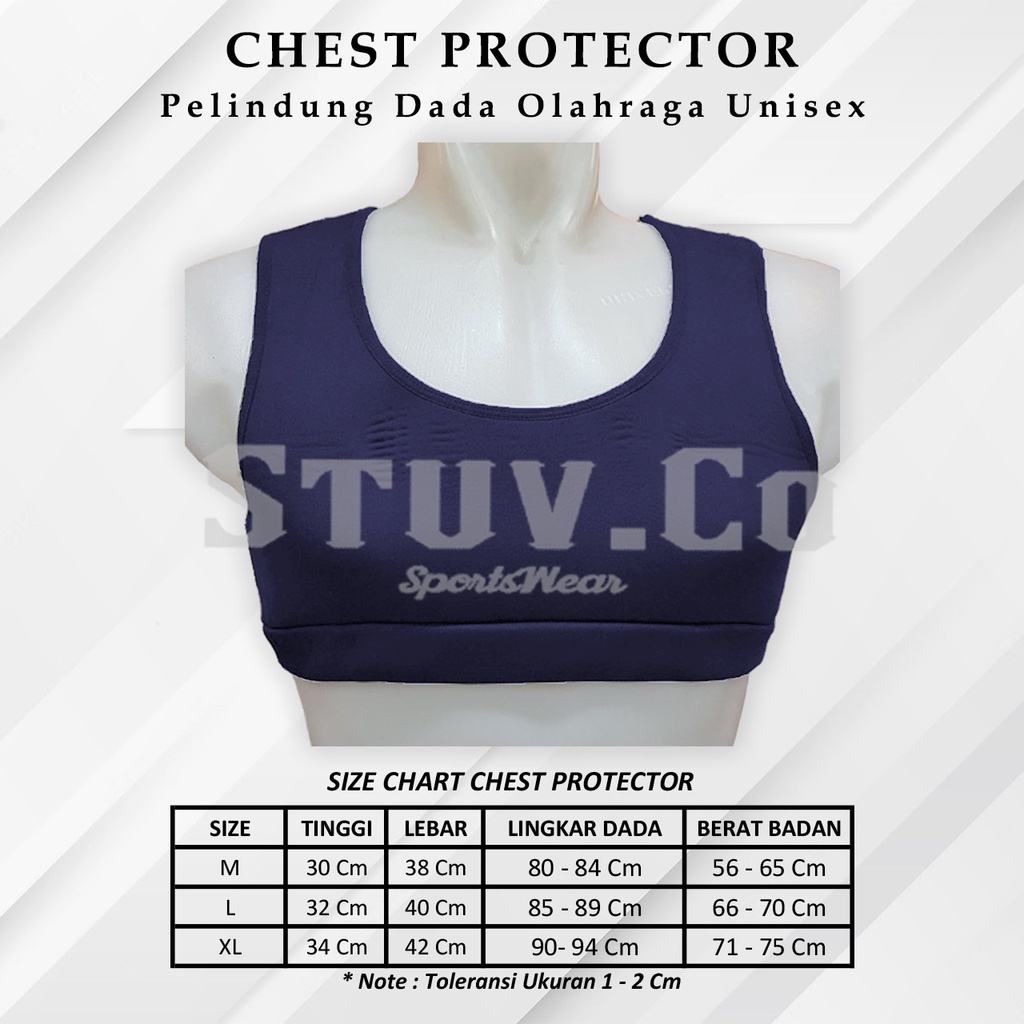 FOOTBALL VEST CHEST PROTECTOR UNISEX PELINDUNG DADA OLAHRAGA SEPAK BOLA FUTSAL VOLI BASKET