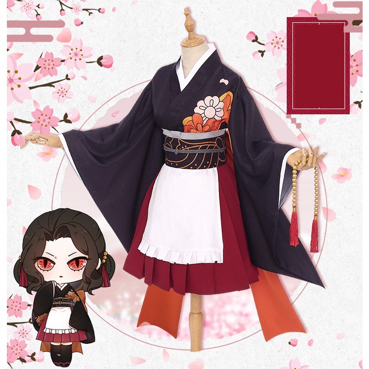 (PO) KIMETSU NO YAIBA MAID COSTUME ANIME  KANROJI MITSURI / NEZUKO KAMADO / SHINOBU KOCHOU / KANAO T
