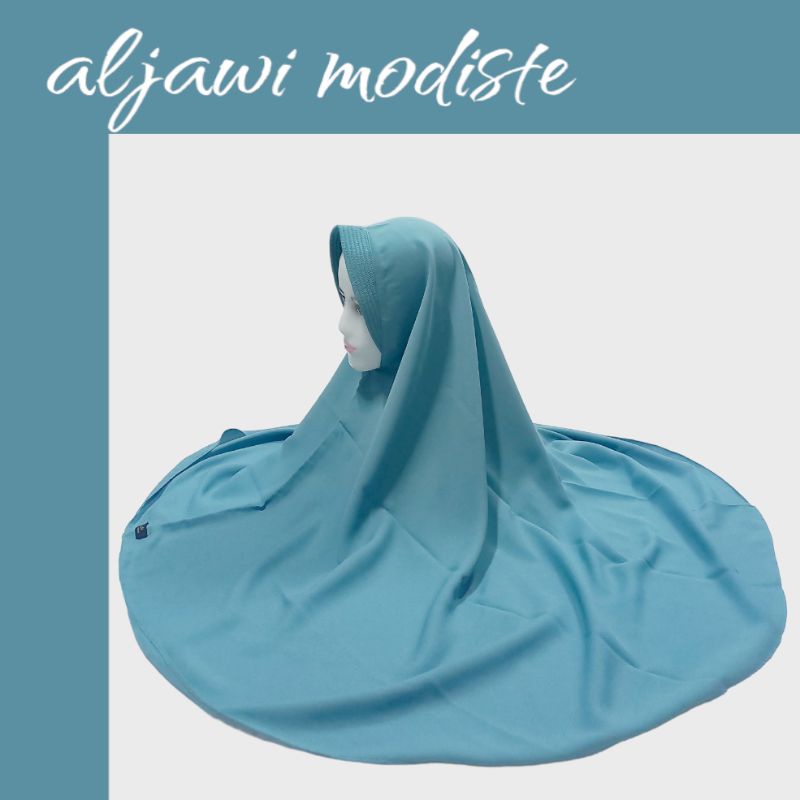 Jilbab Pet Antem Wollycrepe - BIRU WARDAH