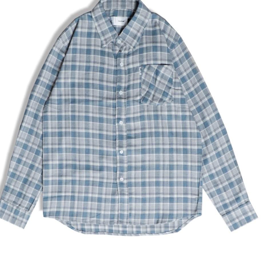 ❆ Heyfreak L-shirt Flanel Bio Blue ➨