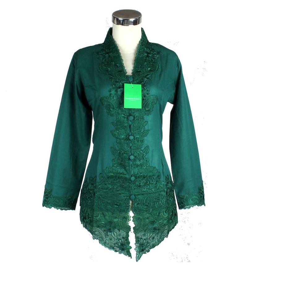 ❁ Kebaya Bordir Hijau Botol 668 ♔